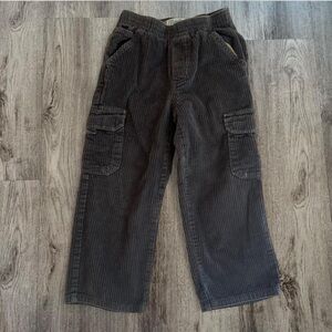 Flapdoodles Corduroy Cargo Pants Size 5 Kids Gray
